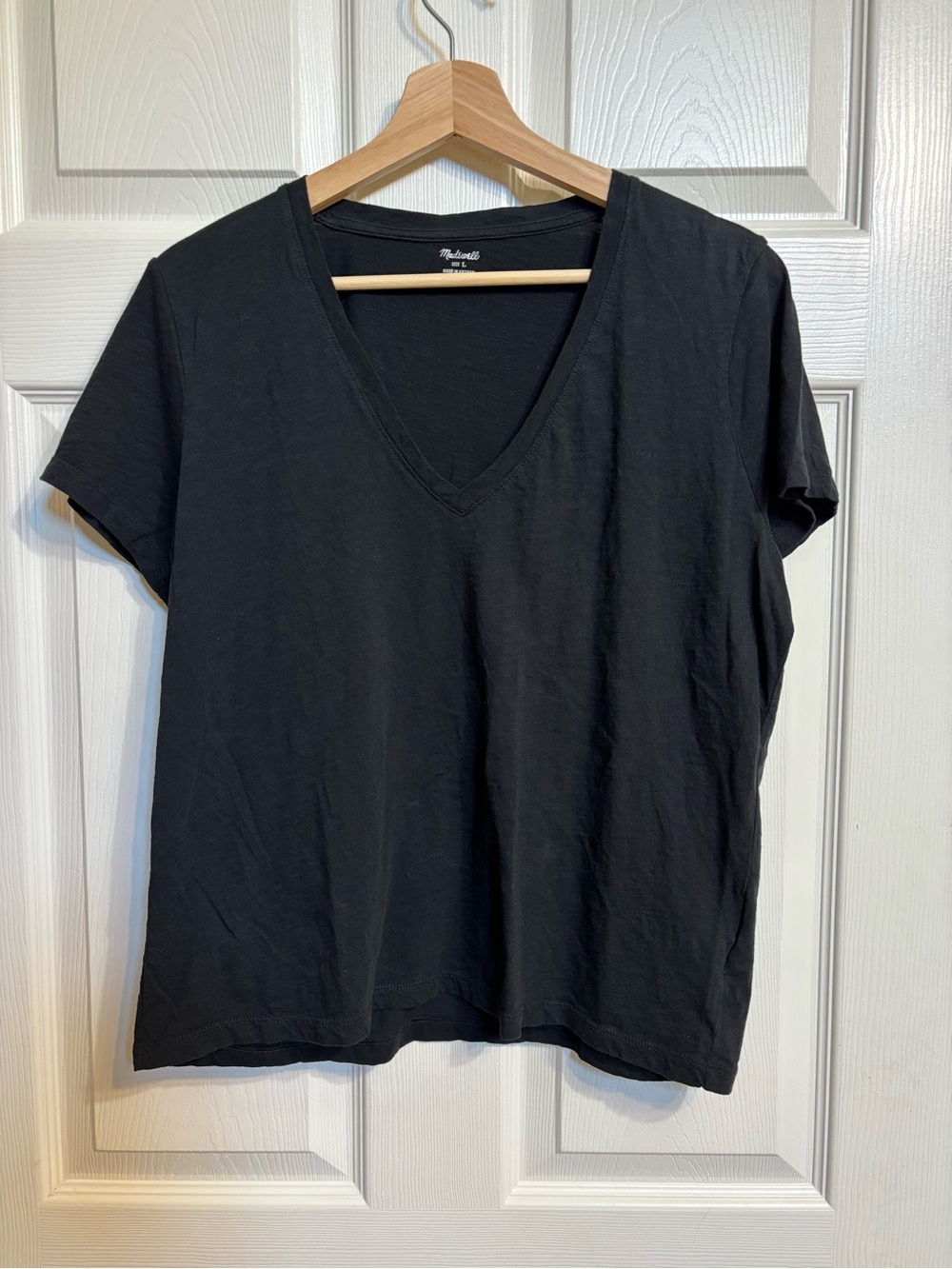 Madewell Black V-Neck Tee